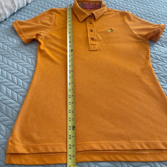 Masters Augusta, Ga Magnolia Lane Women's Orange Short Sleeve Golf Polo Shirt - Picture 6 of 7